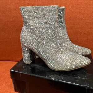 Forever Link Glittering Champagne Ankle Boots
